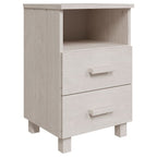 Comodini HAMAR 2 pz Bianchi 40x35x62 cm in Legno di Pino