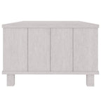 Tavolino HAMAR Bianco 100x55x35 cm in Legno Massello di Pino