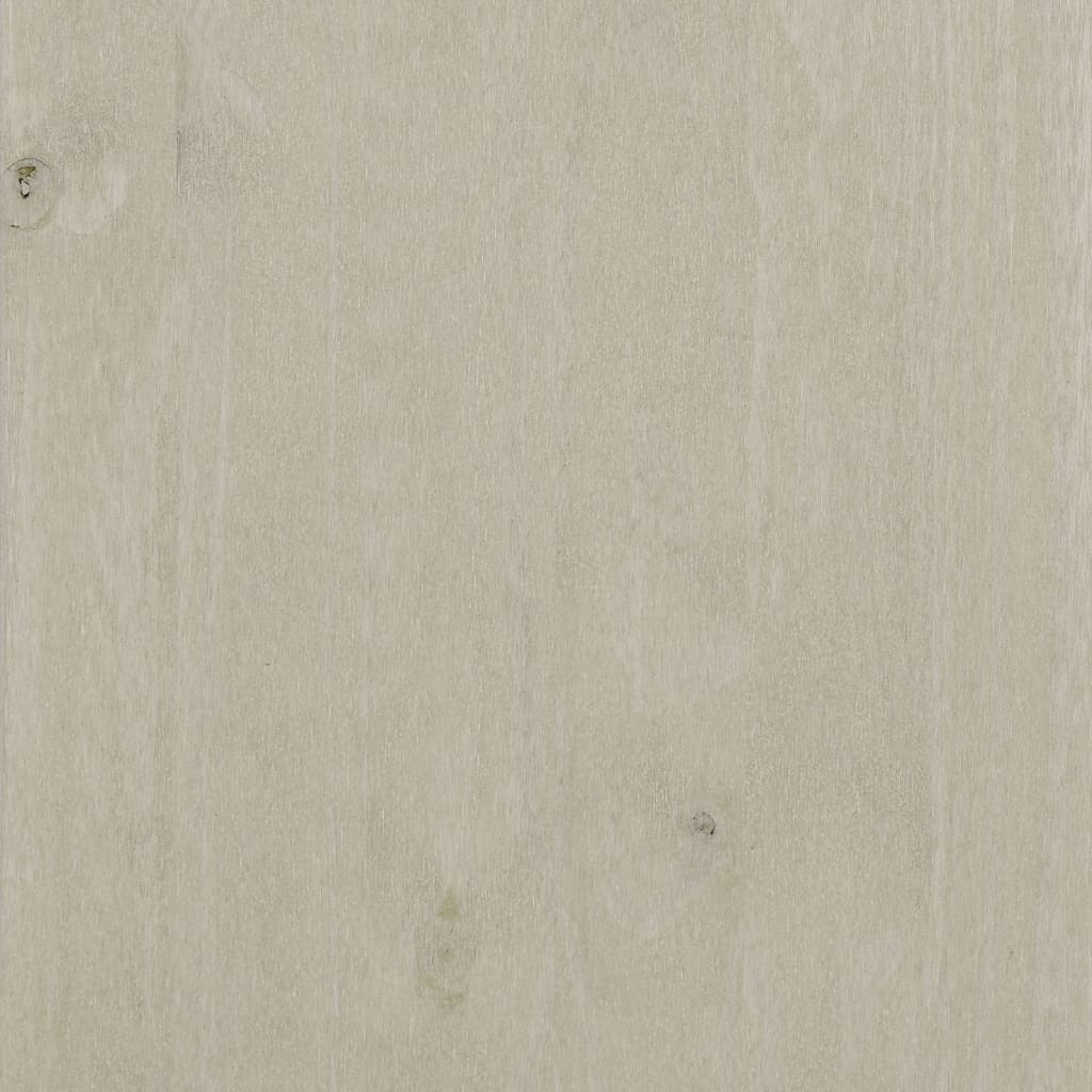 Tavolino HAMAR Bianco 100x55x35 cm in Legno Massello di Pino
