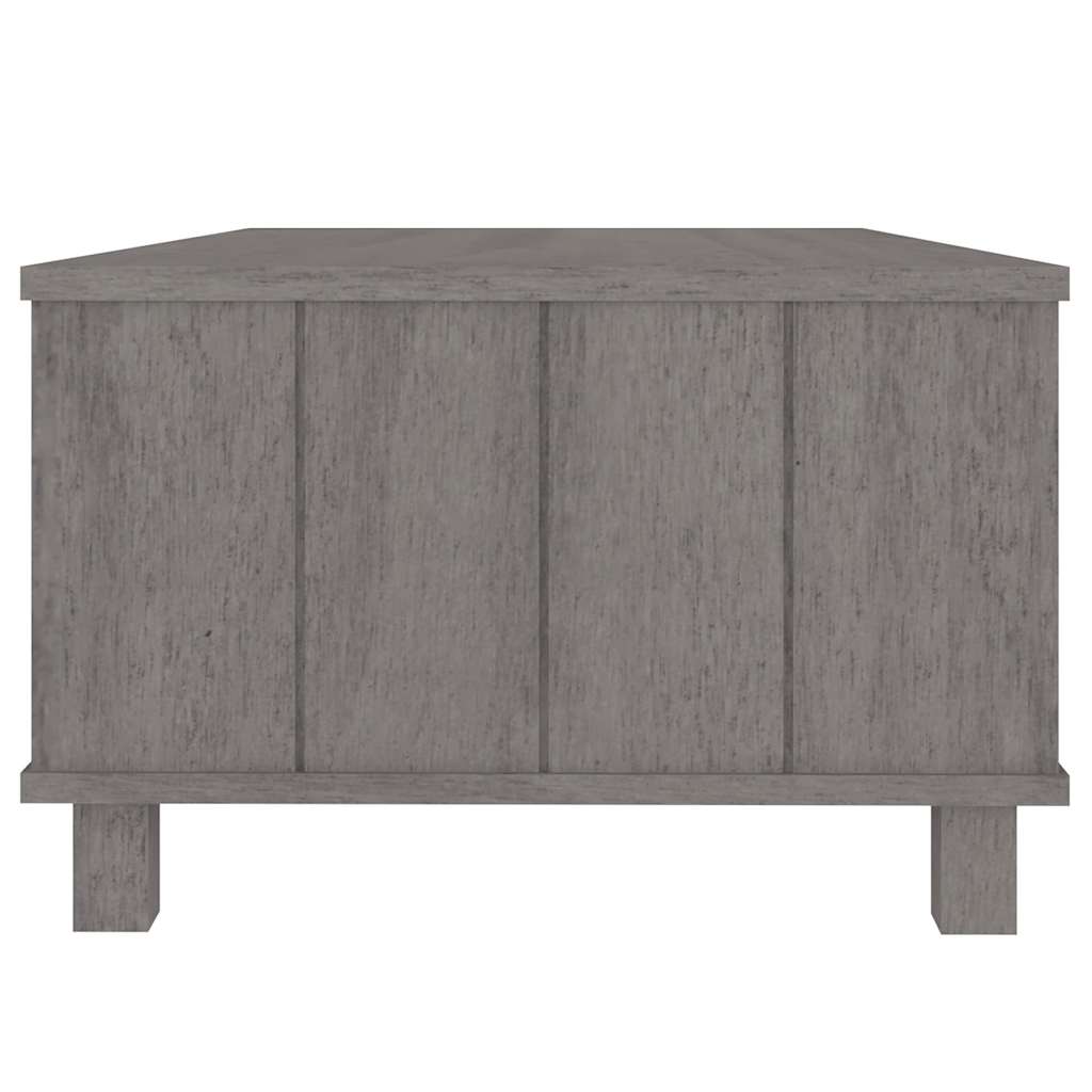 Tavolino HAMAR Grigio Chiaro 100x55x35cm Legno Massello di Pino