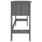 Scrivania HAMAR Grigio Scuro 110x40x75 cm in Legno di Pino