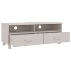Mobile TV HAMAR Bianco 106x40x40 cm in Legno Massello di Pino
