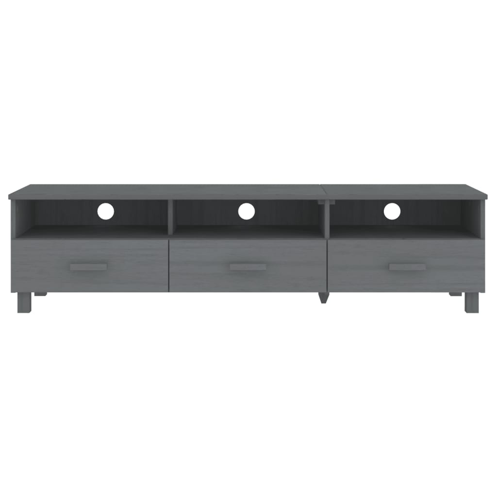Mobile TV HAMAR Grigio Scuro 158x40x40 cm in Legno di Pino