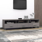 Mobile TV HAMAR Grigio Chiaro 158x40x40 cm in Legno di Pino