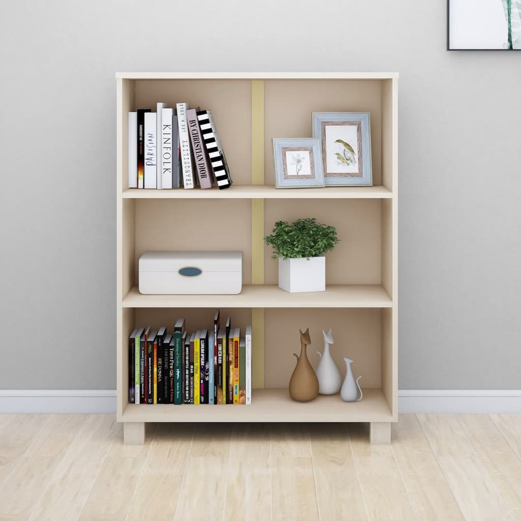 Libreria HAMAR ambra 85x35x112 cm in Legno Massello di Pino