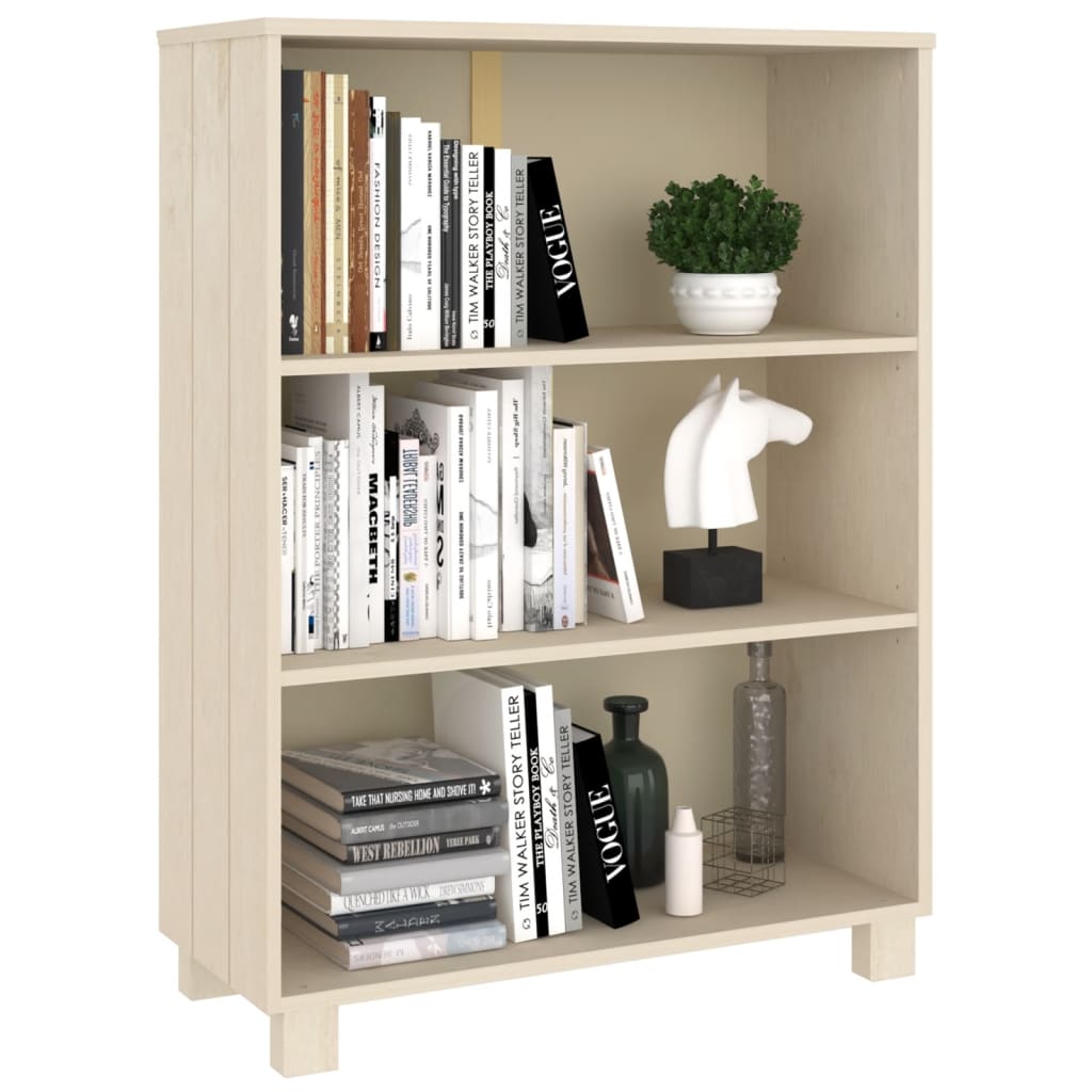 Libreria HAMAR ambra 85x35x112 cm in Legno Massello di Pino