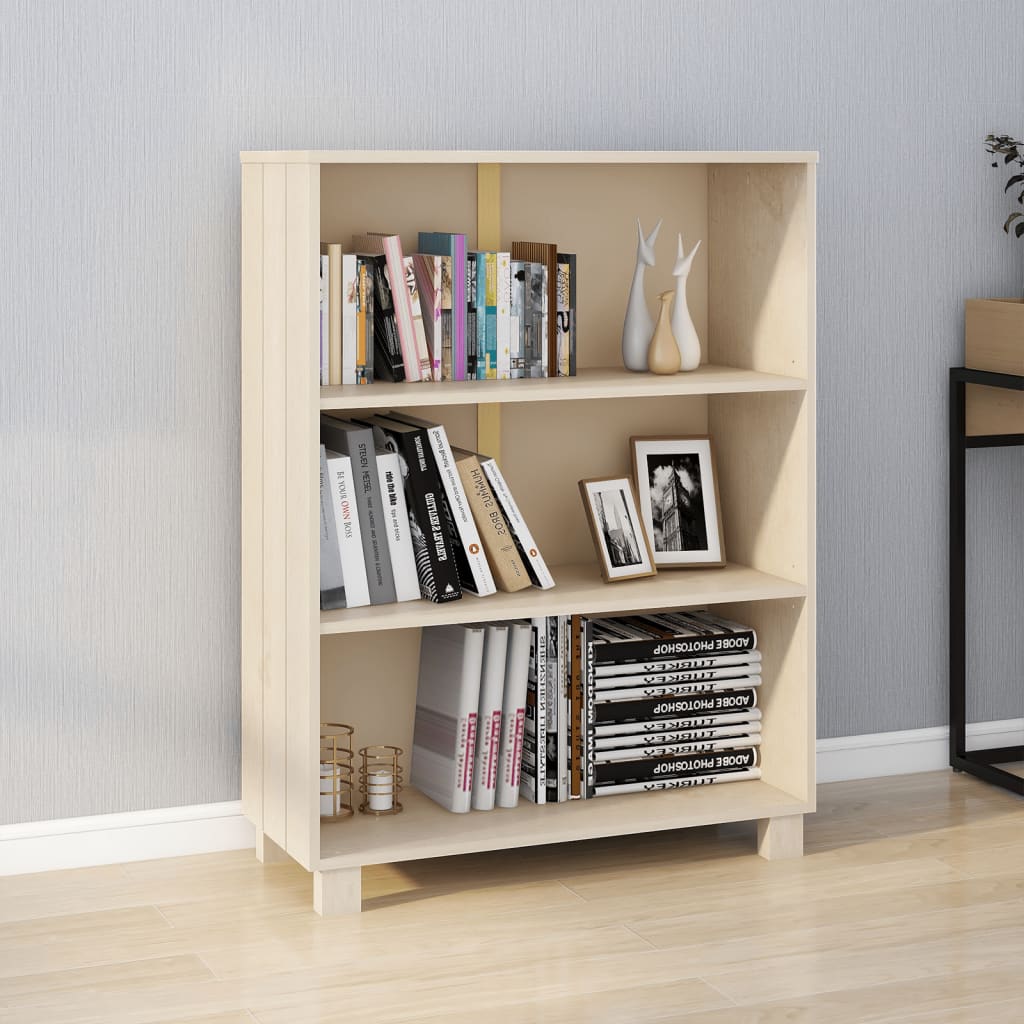 Libreria HAMAR ambra 85x35x112 cm in Legno Massello di Pino