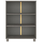 Libreria HAMAR Grigio Chiaro 85x35x112cm Legno Massello di Pino
