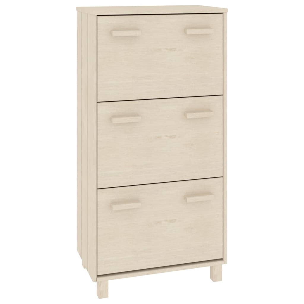 Scarpiera HAMAR ambra 59,5x35x117 cm in Legno Massello di Pino