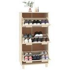 Scarpiera HAMAR ambra 59,5x35x117 cm in Legno Massello di Pino