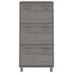 Scarpiera HAMAR Grigio Chiaro 59,5x35x117 cm in Legno di Pino