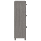 Scarpiera HAMAR Grigio Chiaro 59,5x35x117 cm in Legno di Pino
