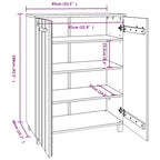 Scarpiera HAMAR ambra 85x40x108 cm in Legno Massello di Pino