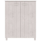 Scarpiera HAMAR Bianca 85x40x108 cm in Legno Massello di Pino