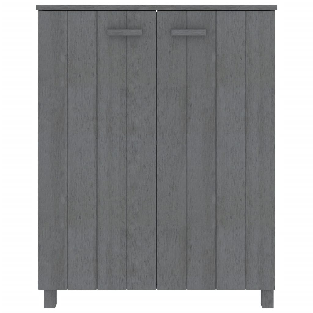 Scarpiera HAMAR Grigio Scuro 85x40x108 cm in Legno di Pino