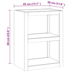 Tavolino 45x30x60 cm in Legno Massello di Teak
