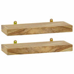 Mensole da Parete 2 pz 40x15x4 cm in Legno Massello di Teak