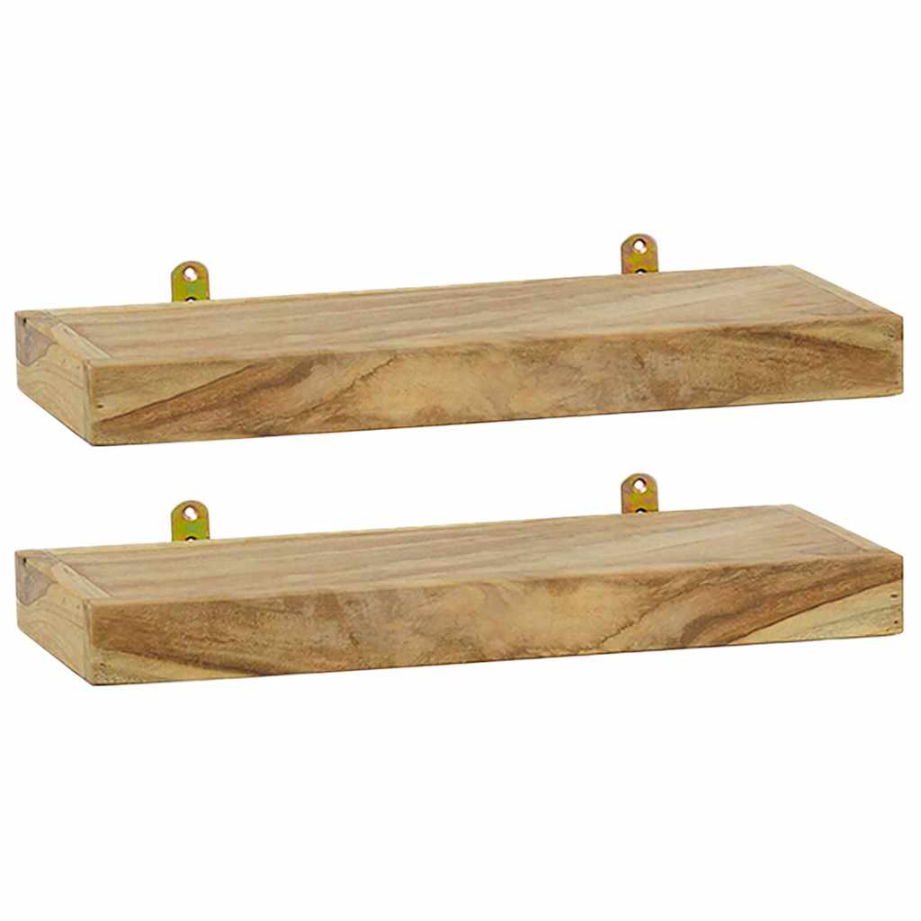 Mensole da Parete 2 pz 40x15x4 cm in Legno Massello di Teak