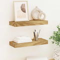 Mensole da Parete 2 pz 40x15x4 cm in Legno Massello di Teak