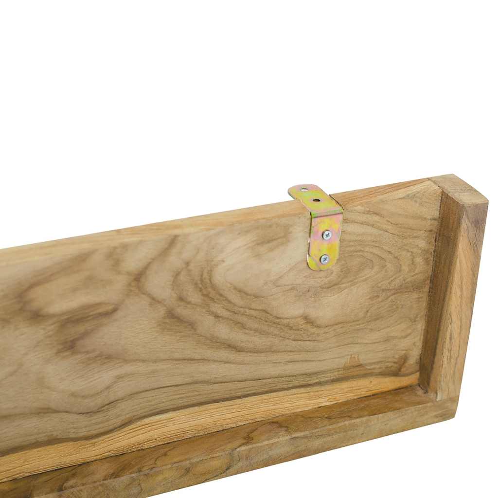 Mensole da Parete 2 pz 60x15x4 cm in Legno Massello di Teak