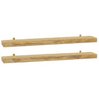 Mensole da Parete 2 pz 90x15x4 cm in Legno Massello di Teak