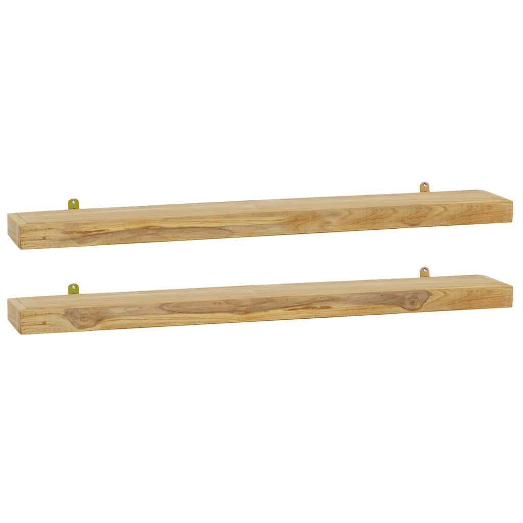 Mensole da Parete 2 pz 90x15x4 cm in Legno Massello di Teak