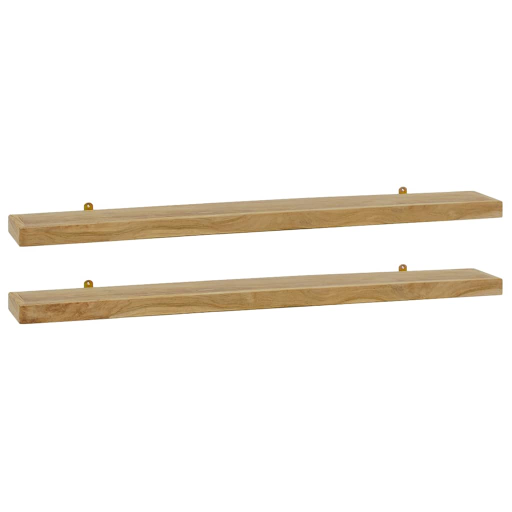 Mensole da Parete 2 pz 110x15x4 cm in Legno Massello di Teak