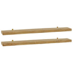 Mensole da Parete 2 pz 110x15x4 cm in Legno Massello di Teak