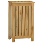 Cesto del Bucato 35x25x60 cm in Legno Massello di Teak