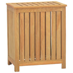 Cesto del Bucato 50x35x60 cm in Legno Massello di Teak