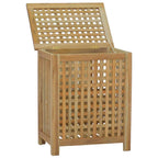 Cesto del Bucato 50x35x60 cm in Legno Massello di Teak