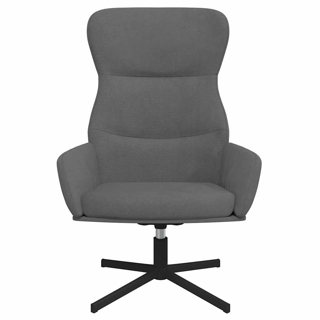 Sedia Relax Grigio Scuro in Velluto