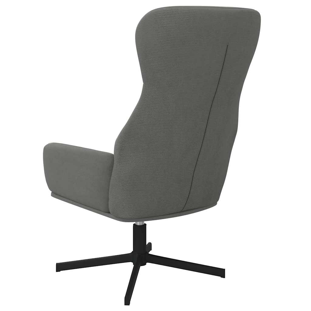 Sedia Relax Grigio Scuro in Velluto