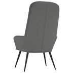 Sedia Relax Grigio Scuro in Velluto