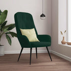 Sedia Relax Verde Scuro in Velluto