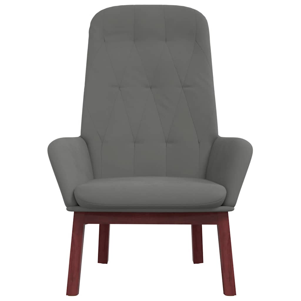 Sedia Relax Grigio Scuro in Velluto