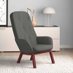 Sedia Relax Grigio Scuro in Velluto