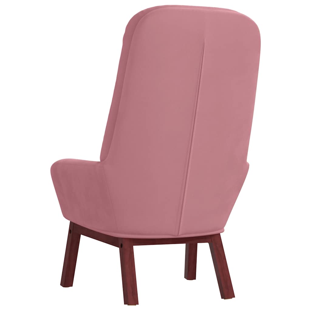 Sedia Relax Rosa in Velluto