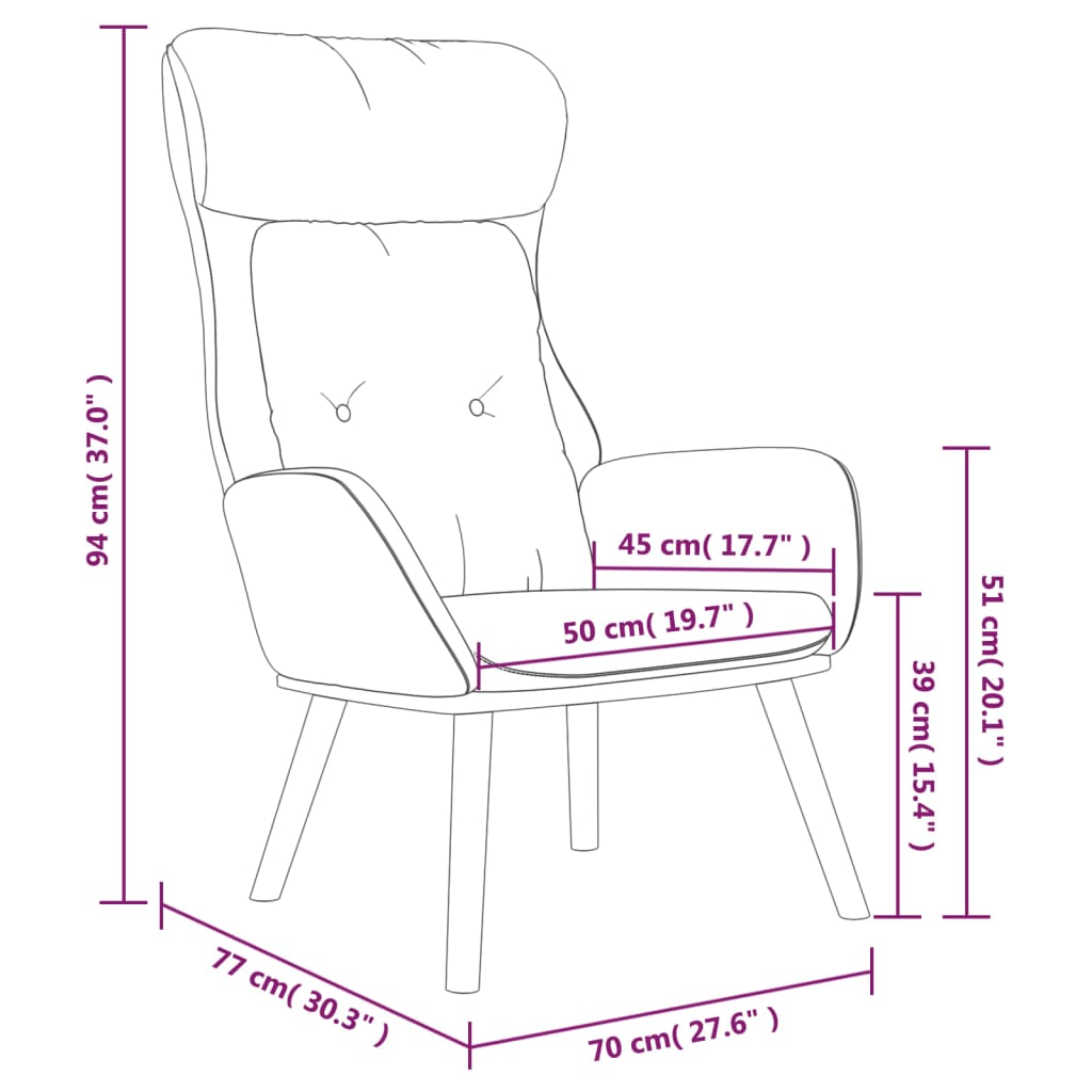 Poltrona Rilassante Blu in Tessuto e PVC