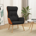 Poltrona Rilassante Nera in Tessuto e PVC