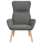 Sedia Relax Grigio Scuro in Velluto