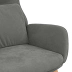 Sedia Relax Grigio Scuro in Velluto