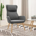 Sedia Relax Grigio Scuro in Velluto