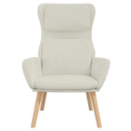 Sedia Relax Bianco Crema Velluto