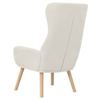 Sedia Relax Bianco Crema Velluto