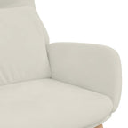 Sedia Relax Bianco Crema Velluto