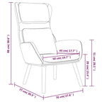 Sedia Relax Bianco Crema Velluto