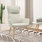 Sedia Relax Bianco Crema Velluto