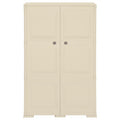 Armadietto in Plastica 79x43x125 cm Effetto Legno Bianco Angora