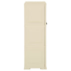 Armadietto in Plastica 79x43x125 cm Effetto Legno Bianco Angora